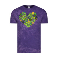Cloud Purple heart shaped clover Vintage Tee - AdoDesignShop