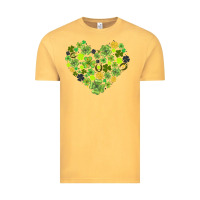 Vintage Mustard heart shaped clover Vintage Tee - AdoDesignShop