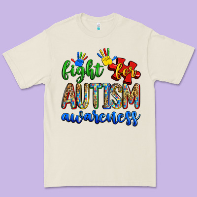 Fight For Autism Awareness Premium Tee Designed By Zillion Design Studio