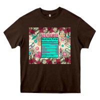 Chocolate Brown nurse nutrition facts Heavy Core Tee - Zillion Design Studio