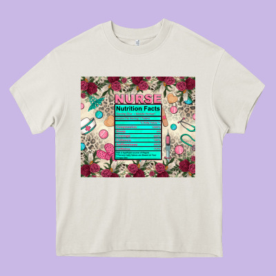 Nurse Nutrition Facts Heavy Core Tee Designed By Zillion Design Studio