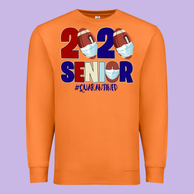 Quarantined Senior 2020 American Football Premium Sweatshirt Designed By Bettercallsaul