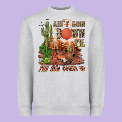 Aintgoin Down Til The Sun Comes Up Desert Heavyweight Sweatshirt Designed By Nancycooperartshop