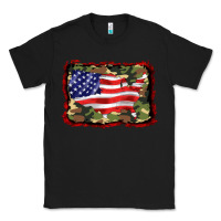 Black distressed american flag Classic Tee - BarkalooDesign