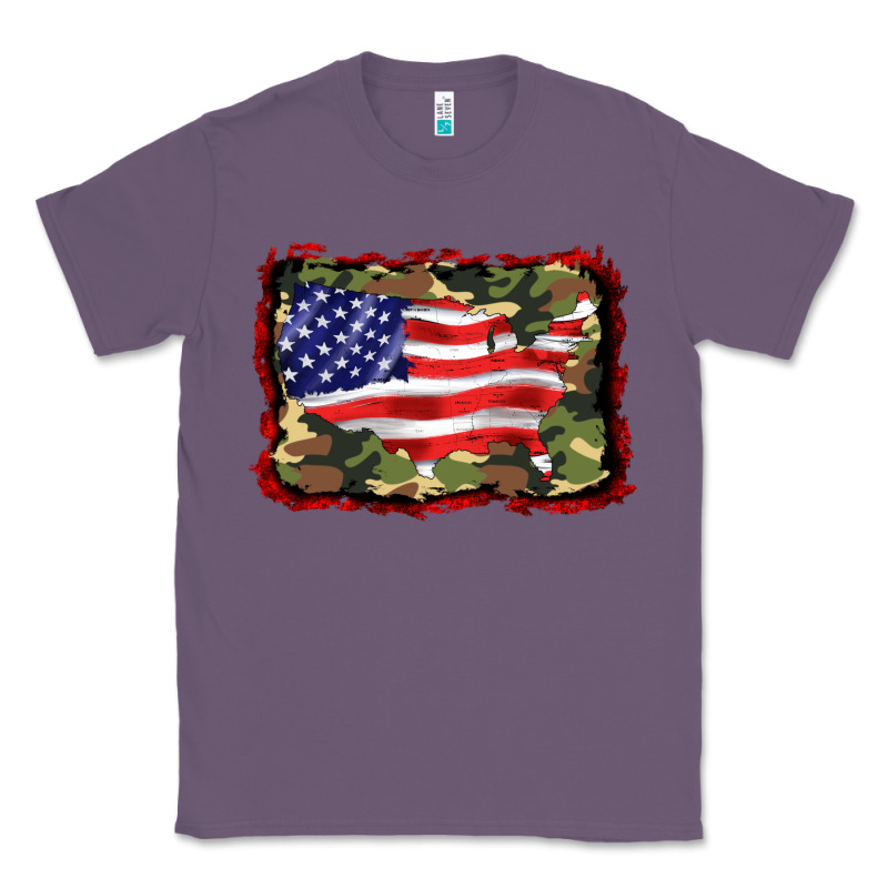 Distressed American Flag Classic Tee by BarkalooDesign | Teevron