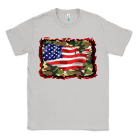 Moon Dust distressed american flag Classic Tee - BarkalooDesign