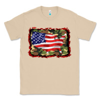 Mushroom distressed american flag Classic Tee - BarkalooDesign