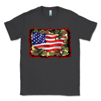 Smoke distressed american flag Classic Tee - BarkalooDesign