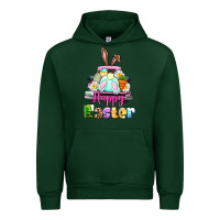 Forest Green Bunny Happy Easter truck Urban Hoodie - CowGirlArtShop