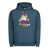 Pigment Midnight Navy Bunny Happy Easter truck Urban Hoodie - CowGirlArtShop