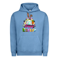 Pigment Pebble Blue Bunny Happy Easter truck Urban Hoodie - CowGirlArtShop