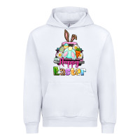 White Bunny Happy Easter truck Urban Hoodie - CowGirlArtShop