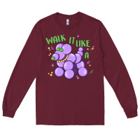 Burgundy walk it like a Long Sleeve Tee - MaliasSmallBusiness