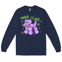 Navy walk it like a Long Sleeve Tee - MaliasSmallBusiness