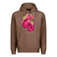 Chestnut cancer boxing gloves with ribbon Premium Hoodie - NancyCooperArtShop