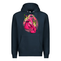 Navy cancer boxing gloves with ribbon Premium Hoodie - NancyCooperArtShop