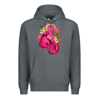 Rock cancer boxing gloves with ribbon Premium Hoodie - NancyCooperArtShop