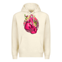 Sandshell cancer boxing gloves with ribbon Premium Hoodie - NancyCooperArtShop