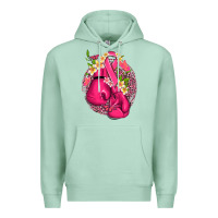 Seafoam cancer boxing gloves with ribbon Premium Hoodie - NancyCooperArtShop