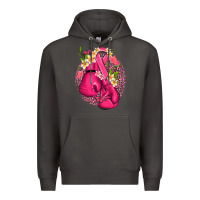 Smoke cancer boxing gloves with ribbon Premium Hoodie - NancyCooperArtShop