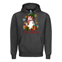 Snowman Merry Christmas Zipper Hoodie | Teevron
