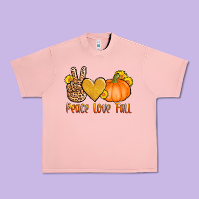Peace Love Fall Urban Heavy Tee Designed By Adodesignshop