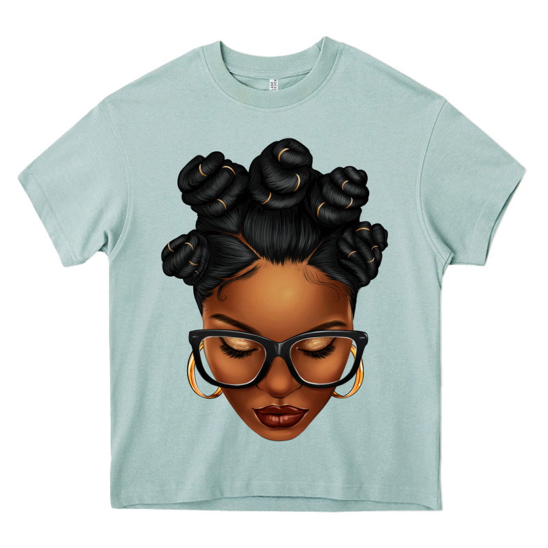 Afro Woman With Bantu Knots Heavy Core Tee by texasbilliewilder | Teevron