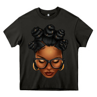Asphalt afro woman with bantu knots Heavy Core Tee - texasbilliewilder