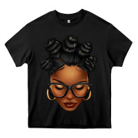 Black afro woman with bantu knots Heavy Core Tee - texasbilliewilder