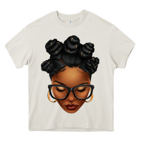 Cream afro woman with bantu knots Heavy Core Tee - texasbilliewilder