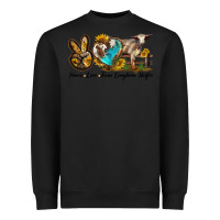 Black peace love longhorn heifer Heavyweight Sweatshirt - LillyAllenDesigns