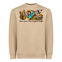 Mushroom peace love longhorn heifer Heavyweight Sweatshirt - LillyAllenDesigns