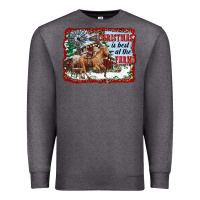 Charcoal Heather christmas is best at the farm Premium Sweatshirt - RanaPortraitStore