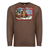 Christmas Is Best At The Farm Premium Sweatshirt | Teevron