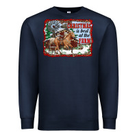 Navy christmas is best at the farm Premium Sweatshirt - RanaPortraitStore