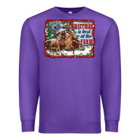 Purple christmas is best at the farm Premium Sweatshirt - RanaPortraitStore