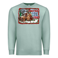 Seafoam christmas is best at the farm Premium Sweatshirt - RanaPortraitStore
