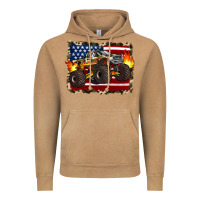 Vintage Camel american flag monster truck Vintage Hoodie - Artiststas