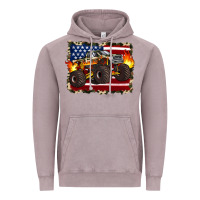 Vintage Zinc american flag monster truck Vintage Hoodie - Artiststas