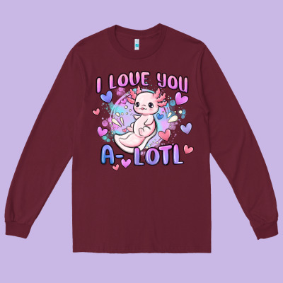 Love You A Lotl Long Sleeve Tee Designed By Maliassmallbusiness