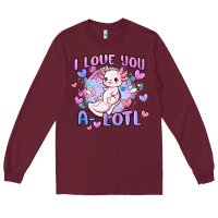 Burgundy love you a lotl Long Sleeve Tee - MaliasSmallBusiness