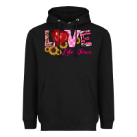 Black valentine's day love like jesus Heavyweight Hoodie - RanaPortraitStore