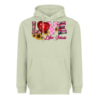 Matcha valentine's day love like jesus Heavyweight Hoodie - RanaPortraitStore