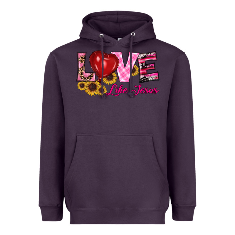 Valentine's Day Love Like Jesus Heavyweight Hoodie by RanaPortraitStore | Teevron