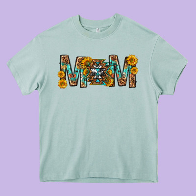 Mom With Aztec Mothers Day Heavy Core Tee Designed By Texasbilliewilder