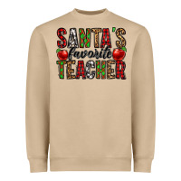 Santa's Favorite Teacher Heavyweight Sweatshirt | Teevron