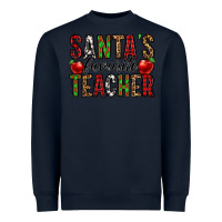 Navy santa's favorite teacher Heavyweight Sweatshirt - Jasminsmagicworld