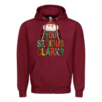 Burgundy You serious clark Zipper Hoodie - NancyCooperArtShop