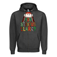 Charcoal Heather You serious clark Zipper Hoodie - NancyCooperArtShop