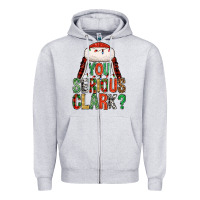 Heather Grey You serious clark Zipper Hoodie - NancyCooperArtShop